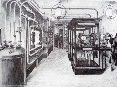 distribution room pneumatic clock network