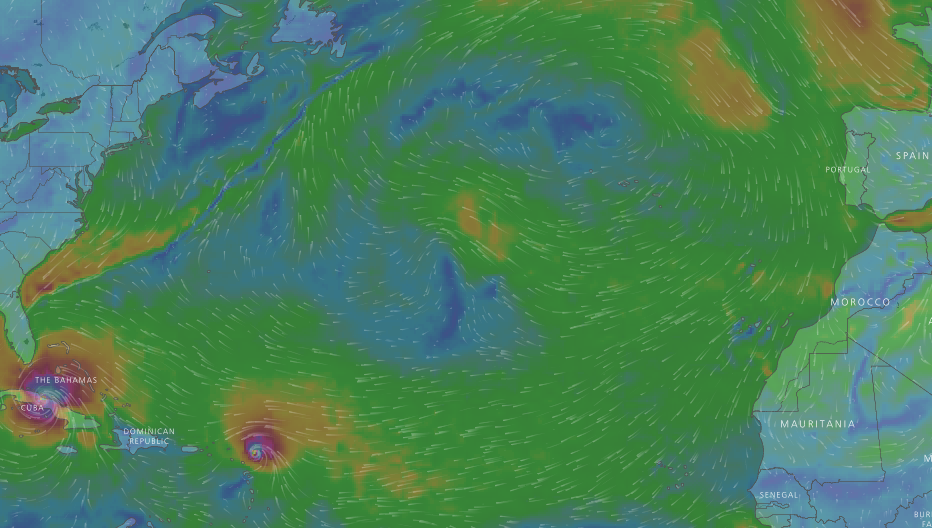 wind map of the atlantic